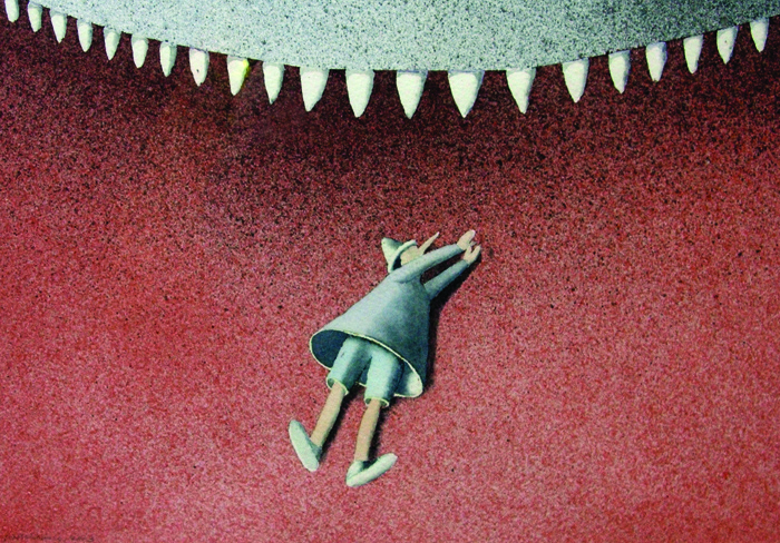 Pinocchio 3, 2011, tecnica mista su carta, cm 35x25