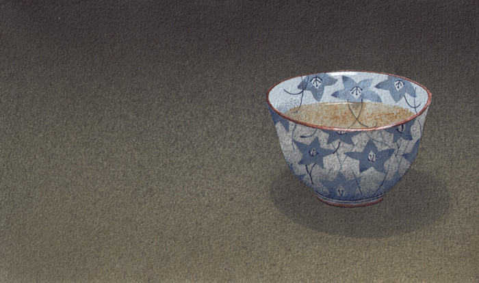 Una tazza di tè 5, 2011, tecnica mista su carta, cm 15x25
