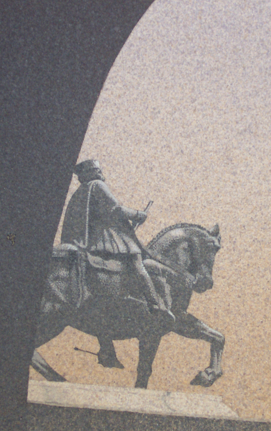 A cavallo, 2007, tecnica mista su carta, cm 18x24