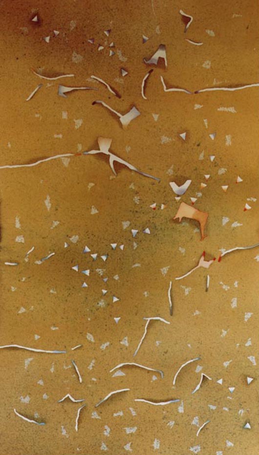 Dorato, 2000, tecnica mista su carta, cm 73×103