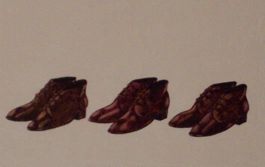 Tre paia marron, 1996, tecnica mista su carta, cm 20x30