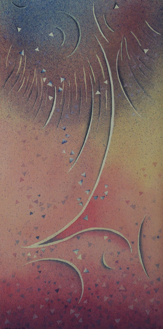 Pungente, 1991, acquerello, cm 18x36