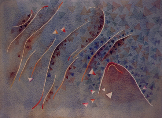 Sinuoso, 1990, acquerello, cm 26x31