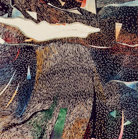 Pioggia, 1989, olio su tavola, cm 100x100