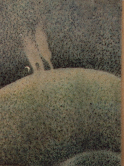 Un albero e la luna, 1986, acquerello, cm 30x50