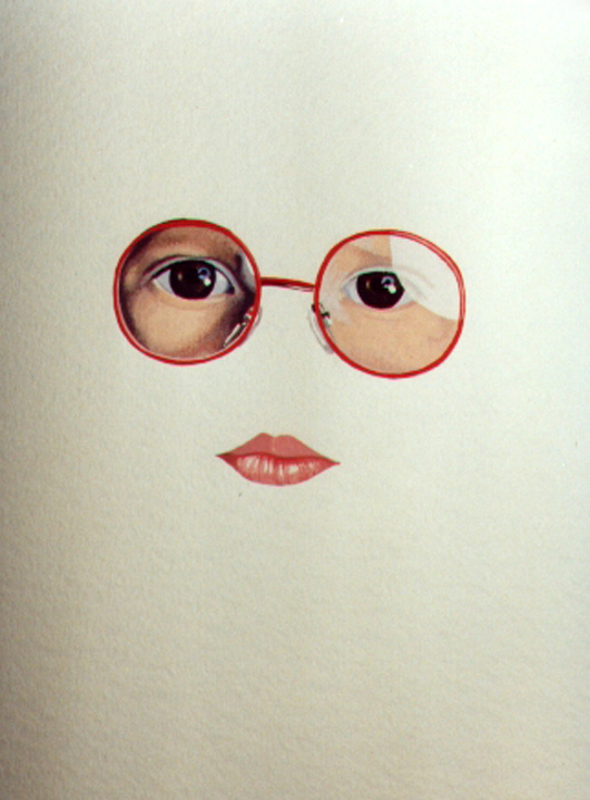 Occhiali, 1983, acquerello, cm 20x30