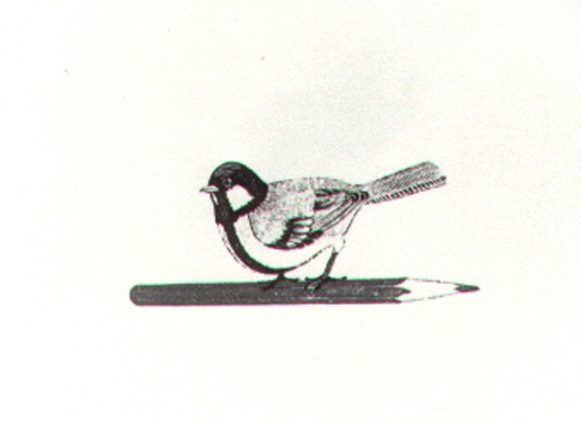 Uccellino, 1981, incisione, cm 20x30