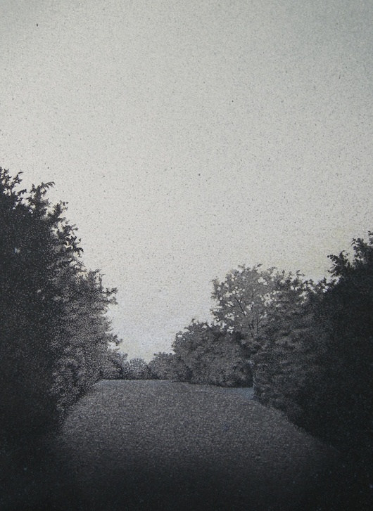 Maryon Park, 2012, tecnica mista su carta, 24x33 cm