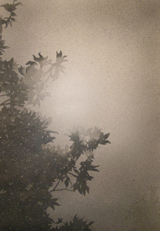 Nebbia, 2014, tecnica mista su carta, cm 35x50