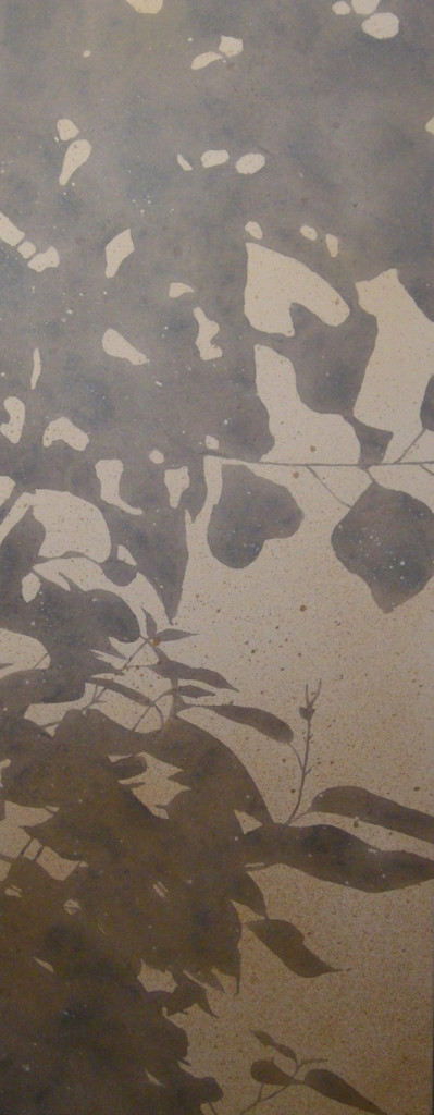 L'ombra, 2015, tecnica mista su tela, cm 40x100