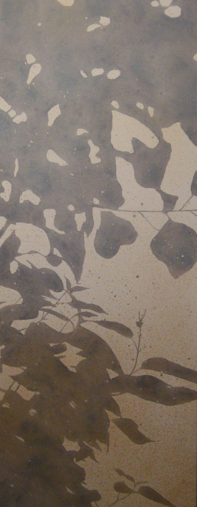 L'ombra, 2015, tecnica mista su tela, cm 40x100